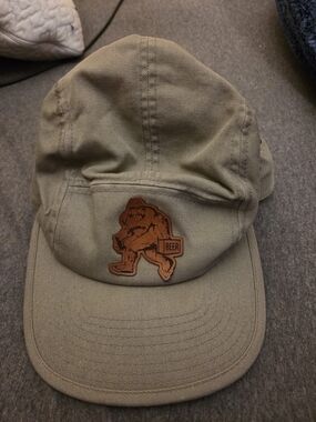 The Classic tan canvas cap with brown beer patch